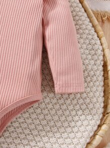 嬰兒荷葉邊連體衣和波卡圓點網紗覆蓋蝴蝶結半身裙附髮帶 - 彩色 - 查看 3