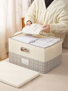 1 件格子图案可折叠收纳盒万圣节装饰品万圣节服装秋季装饰节日装饰 - 彩色 - 查看 7