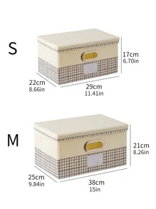 1 件格子图案可折叠收纳盒万圣节装饰品万圣节服装秋季装饰节日装饰 - 彩色 - 查看 2
