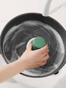 1pc Pot Cleaning Brush - Green - View 1