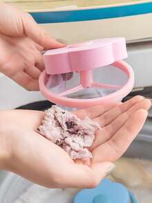 1pc Flower Design Filter Bag - Pink - View 2