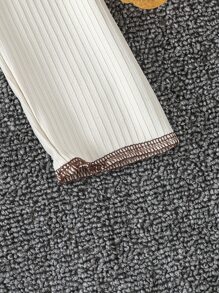 Girls Colour Block Top-stitching Tee - Multicolor - View 5