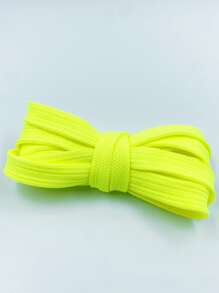 1pair Neon Green Shoelaces - Lime Green - View 1