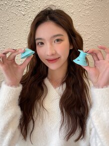 DAZY 易于使用的实用发型设计工具，蘑菇硅胶发型滚筒 - 藍色 - 查看 5