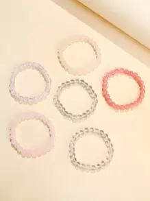 6 chiếc vòng tay đính cườm tối giản - Nhiều màu - Xem 2