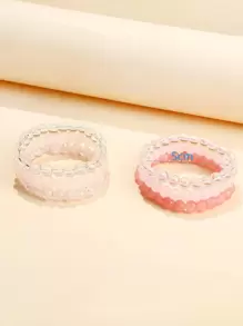 6 chiếc vòng tay đính cườm tối giản - Nhiều màu - Xem 3