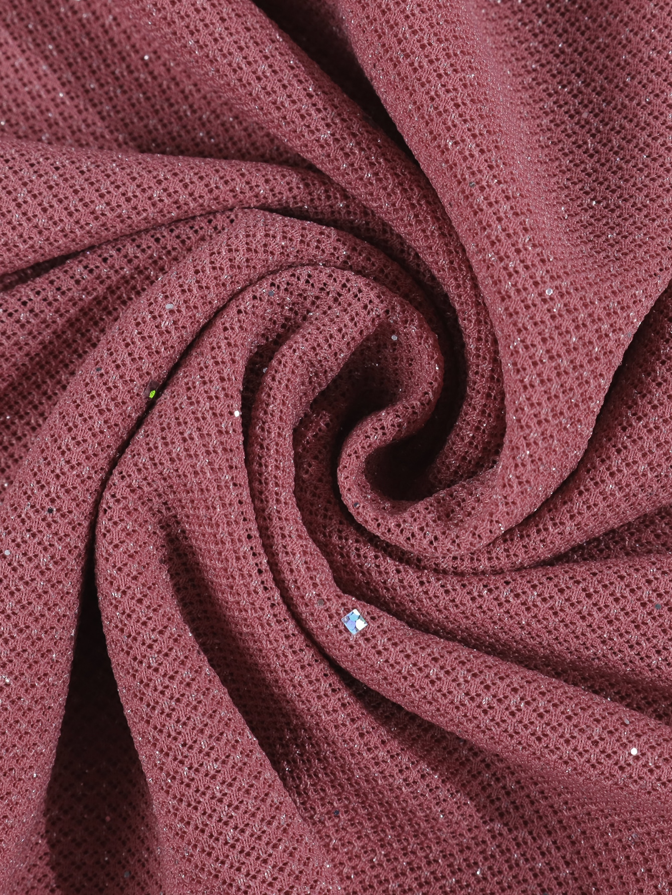 PARTHEA Square Neck Glitter Crop Top & Split Thigh Skirt SHEIN