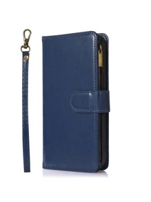 Ốp Điện Thoại Flip Cover Đa Năng Kiểu Ví Chống Rơi Tương Thích Với Điện Thoại Iphone Và Samsung Tương Thích Với iPhone15/15Plus/15Pro/15Promax - Màu xanh hải quân - Xem 10