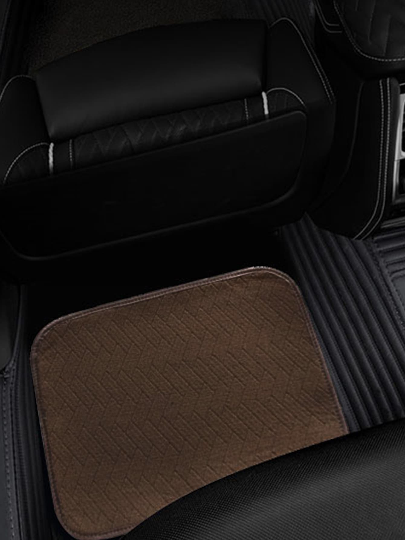 1入組條紋圖案車地墊 - 卡其色 - 查看 1