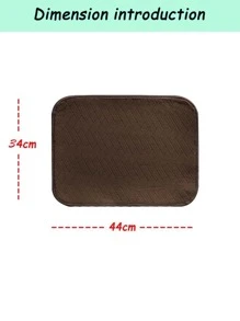 1入組條紋圖案車地墊 - 卡其色 - 查看 3