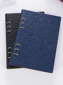 1pc Random Color Binder Loose Leaf Journal - Multicolor - View 1