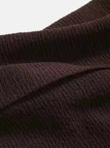 DAZY Off Shoulder Ribbed Knit Crop Tee