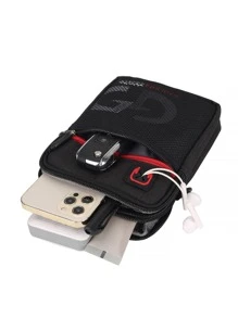 GAOLEMA High School Students University Freshman Multifunctional Sling Bag Shoulder Bag Casual Bag Mini Men Letter Print Crossbody Bag, Handbag Schoolbag For Travel, College, Outdoors, Sports, Multi-Functional Dorm Sling Bag For Man Bag Cross Body Bag Side Bag School Supplies Fall Messenger Bag For Man Cylinder Bag Old Money Christmas Gifts Scream Men Bag Winter Funny Gifts Holiday Thanksgiving Side Bags Satchel Bag Hip Bag Tote Bag Black Bag Travel Essentials Camping Sling Bag Summer Back To School Vacation Bag Pack Spring - Black - View 5