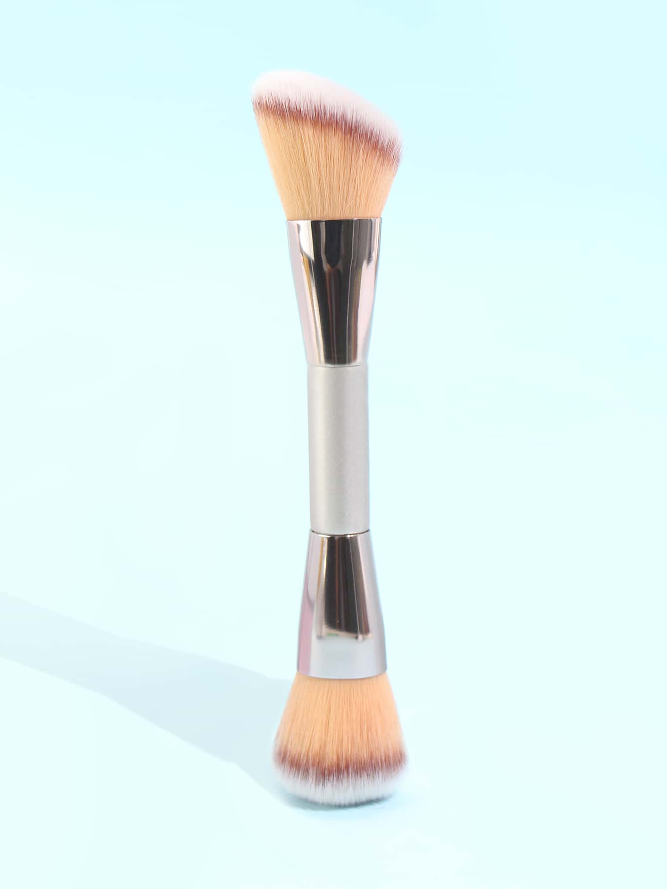 双头修容粉底刷、遮瑕刷、腮红刷、修容刷、腮红刷、古铜粉刷、散粉刷、粉底刷、腮红刷 - 灰色 - 查看 1