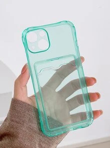 透明手機殼帶插卡槽 - 綠色 - 查看 3