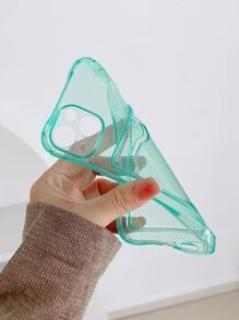 透明手機殼帶插卡槽 - 綠色 - 查看 4