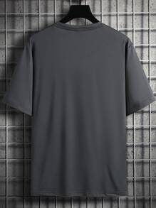 Manfinity Hypemode Men Slogan Graphic Tee - Dark Grey - View 2