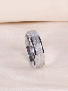 2 piezas Anillo pareja con textura - Plateado - Ver 10