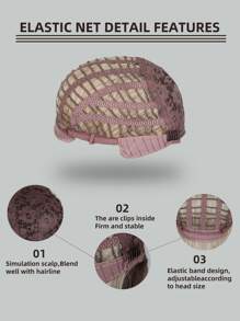 nimoki Long Body Wave Synthetic Wig With Bangs - Gold - View 6