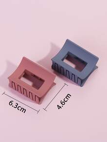 2 piezas Garra de pelo cuadrado - Multicolor - Ver 4