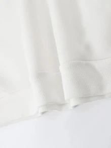 Manfinity Homme Men Letter Graphic Sweatshirt - White - View 3