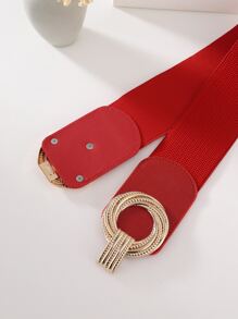 波西米亚风 1 件装 女士对称扣时尚弹力腰带 适用于万圣节夏季、秋季、万圣节服饰装饰