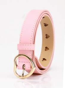 Heart Buckle Belt - Pink - View 1