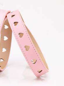 Heart Buckle Belt - Pink - View 8