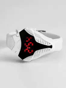 1pc New LED Digital Watch, Fashion Snake Head Design Electronic Watch - White - View 3