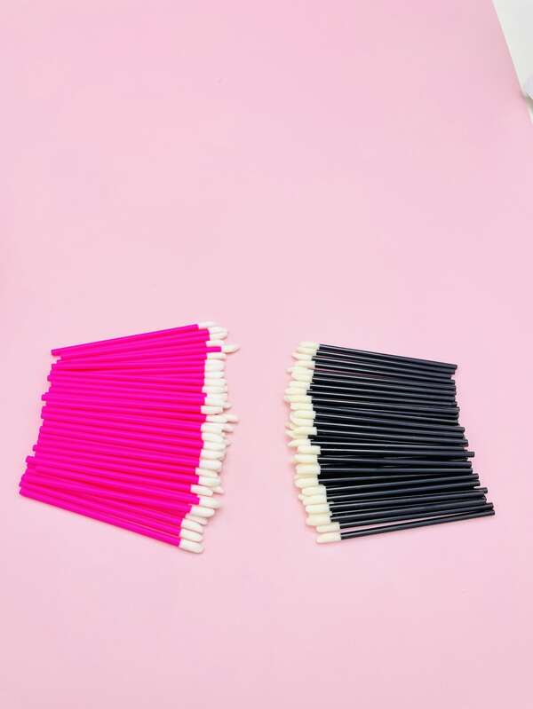100pcs twocolor Disposable Lip Brushes Lip Gloss Applicators Make Up Brush Lipstick Lip Gloss
