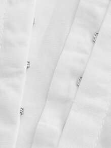 SHEIN MOD 荷葉袖不對稱下擺襯衫 - 白色 - 查看 6