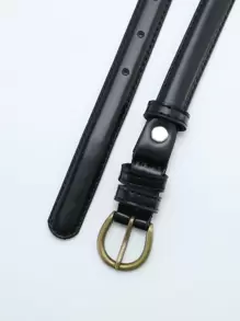 Metal Buckle Belt Summer, School Fall, Autumn, Halloween - Black - View 4