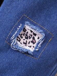 Toddler Girls Figure Graphic Pullover & Ripped Belted Jeans - Multicolor - View 6