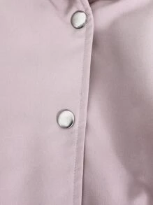 女孩腰部抽繩連帽外套 - 淺粉色 - 查看 5