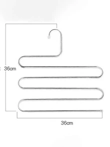 1pc Stainless Steel Pants Hanger - Silver - View 3