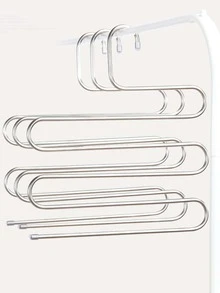 1pc Stainless Steel Pants Hanger - Silver - View 4