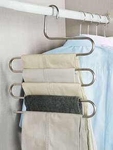 1pc Stainless Steel Pants Hanger - Silver - View 5