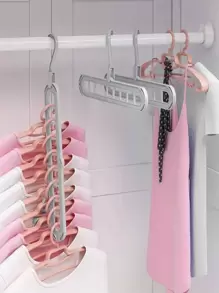 1 pieza percha de almacenamiento multifunción de 5x33CM, percha de ropa sencilla y fácil de girar - Gris - Ver 3