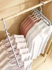 1 pieza percha de almacenamiento multifunción de 5x33CM, percha de ropa sencilla y fácil de girar - Gris - Ver 4