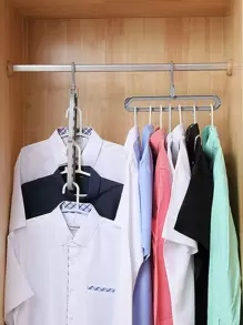 1 pieza percha de almacenamiento multifunción de 5x33CM, percha de ropa sencilla y fácil de girar - Gris - Ver 5