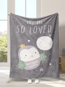 1 khẩu hiệu & chăn họa tiết hoạt hình - Nhiều màu - Xem 1