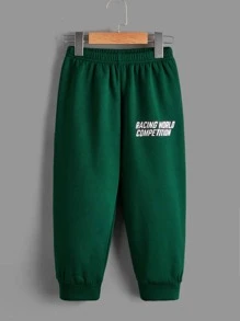 SHEIN Chàng trai trẻ Đồ họa ô tô và khẩu hiệu Áo Hoodie & Quần thể thao - Nhiều màu - Xem 5