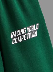 SHEIN Chàng trai trẻ Đồ họa ô tô và khẩu hiệu Áo Hoodie & Quần thể thao - Nhiều màu - Xem 6