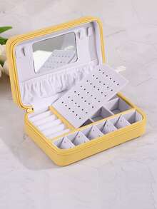 1 pieza Caja de almacenamiento de joya multi cuadro - Amarillo - Ver 4