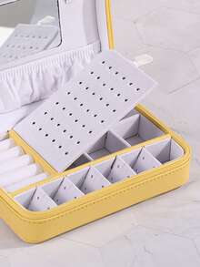 1 pieza Caja de almacenamiento de joya multi cuadro - Amarillo - Ver 5