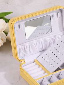 1 pieza Caja de almacenamiento de joya multi cuadro - Amarillo - Ver 6