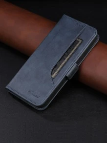 1入組素色錢包式手機殼 - 寶藍色 - 查看 1