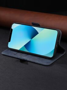 1入組素色錢包式手機殼 - 寶藍色 - 查看 4