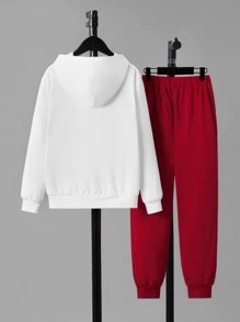 SHEIN Boys Car Print Hoodie & Joggers - Multicolor - View 2