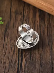 1 Miếng Đàn hồi Có thể điều chỉnh Hình học Men nhiều màu Nhẫn Đối với phụ nữ & Cô gái , Creative Tiệc tùng/Hẹn hò Qủa tặng - trắng - Xem 4